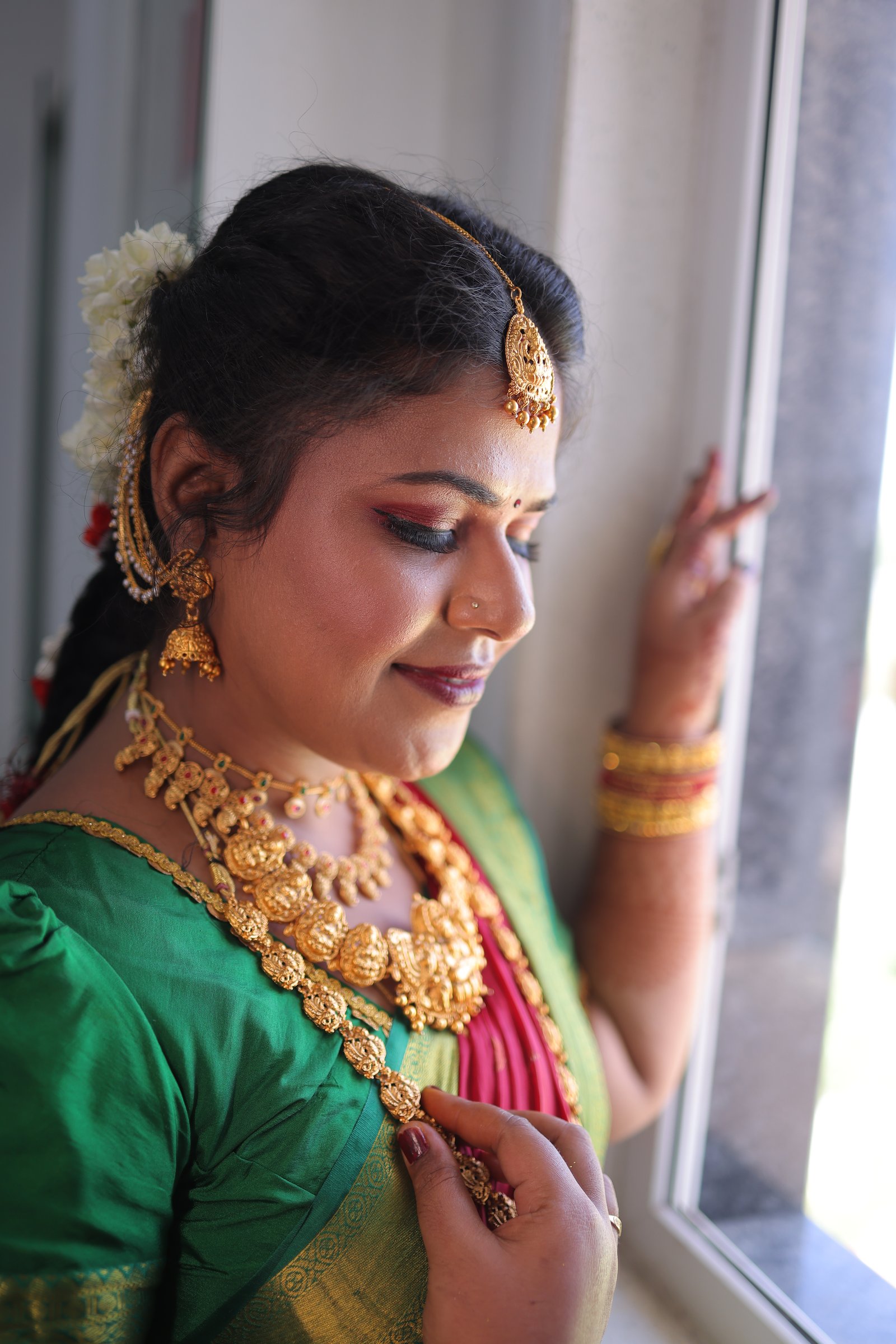 Bridal hair and makeup styling